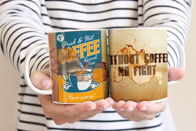 Κούπα COFFEE 1Κούπα κεραμική 330ml λευκη με συσκευασία δώρου " (COFFEE 08)
