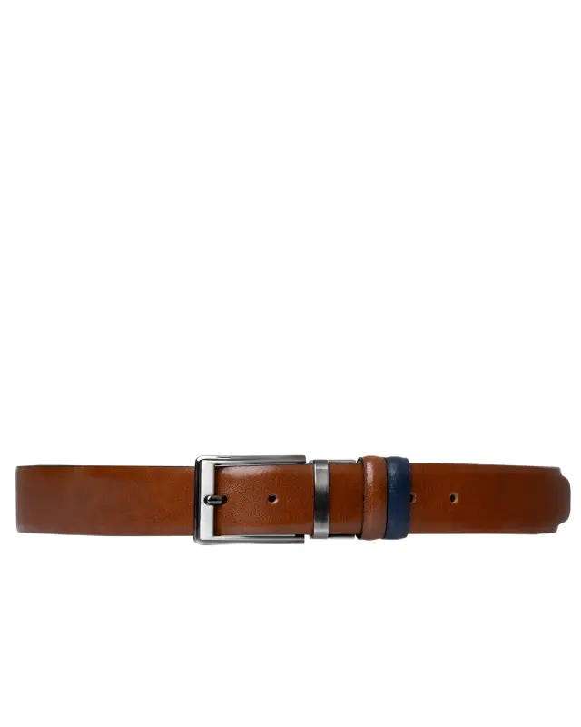 The Bostonians Formal Reversible ανδρική δερμάτινη ζώνη διπλής όψης 3XL0035-5