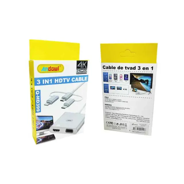 Andowl HDTV Καλώδιο 3 σε 1 Q-HD399 - HDTV Cable 075887