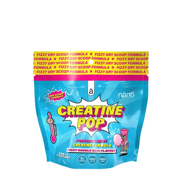 Nanosupps Creatine Pop Fizzy bubble gum, 200 g