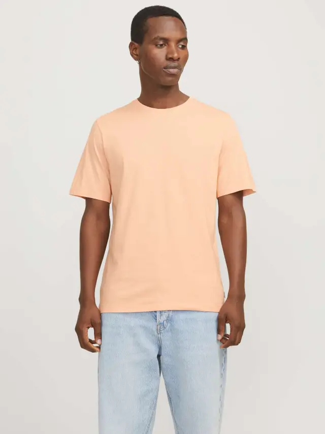 JJEORGANIC BASIC TEE SS O-NECK NOOS Peach Parfait 2