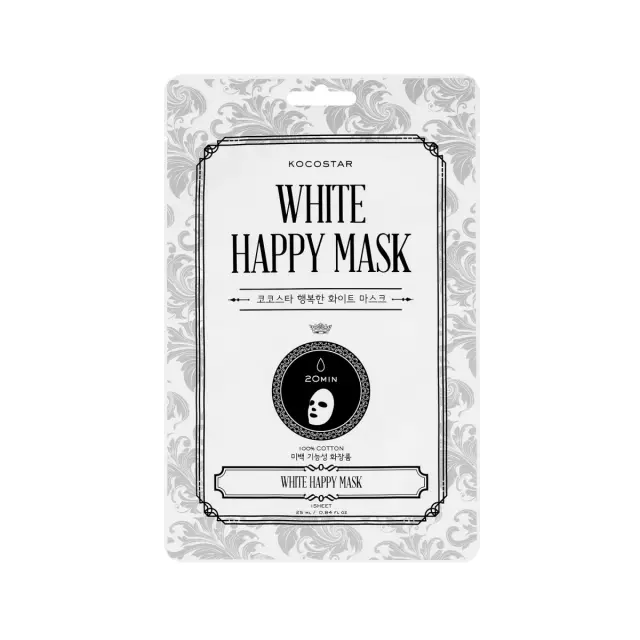 Kocostar White Happy Mask Εμποτισμένη μάσκα με νιασιναμίδη, 1 τεμάχιο