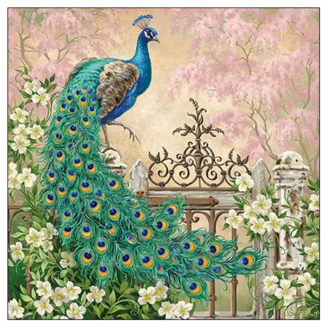 Χαρτοπετσέτα για decoupage, Noble Peacock, 1 τεμ.