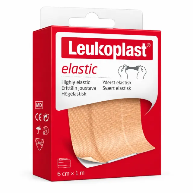 LEUKOPLAST Elastic Ελαστικό Επίθεμα για Μικροτραυματισμούς 6cm x 1m 1 Τεμάχιο