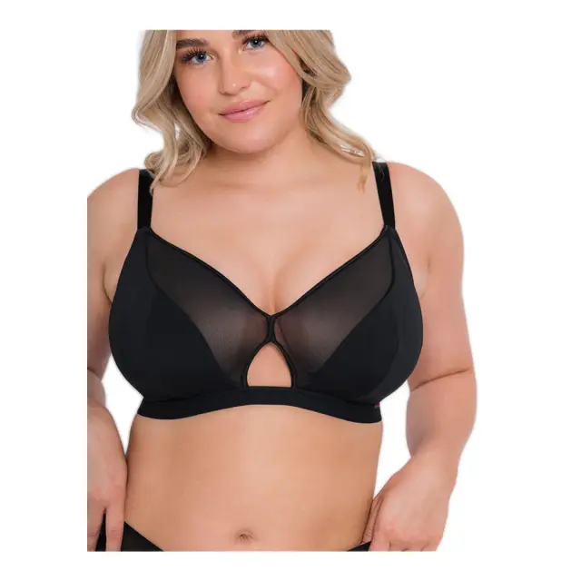 Curvy Kate Γυναικείο Σουτιέν Μεγάλα Μεγέθη Get Up & Chill Bralette, Χρώμα Μαύρο 3
