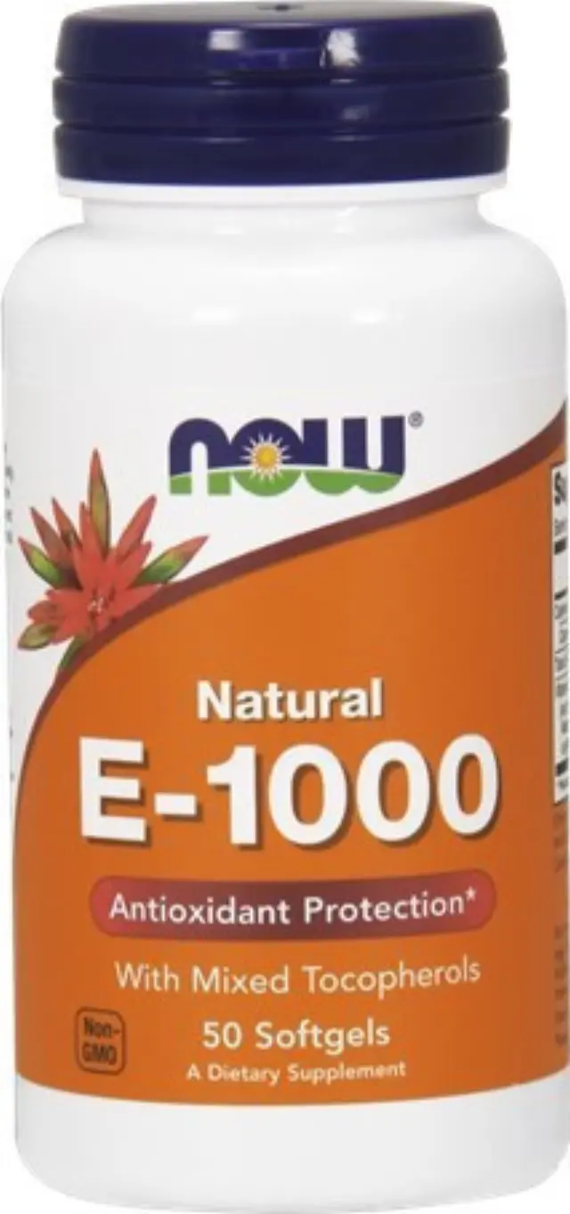 Now Foods Natural E-1000 with Mixed Tocopherols 1000iu 50 μαλακές κάψουλες