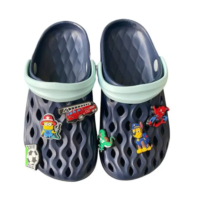 Childrenland Παιδικά Clog Μπλε με Charms
