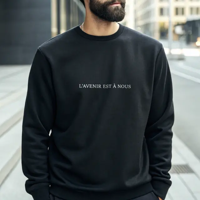 Φούτερ Noshame® Μαύρο με τύπωμα - 3025045 - XXL