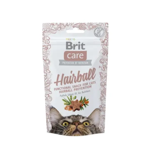 Brit Care® Snack Hairball Λιχουδιές Γάτας για Τριχόμπαλες 50gr