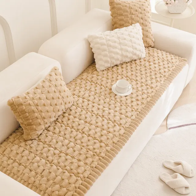 Ανώστρωμα Καναπέ Τριθέσιο 70x180 Melinen Nimbus Beige 100% Πολυέστερ 2