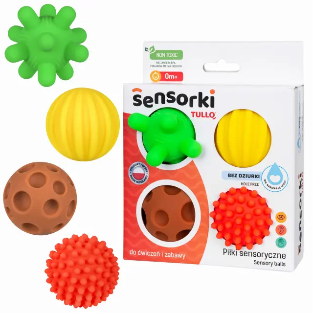 TULLO ΠΑΙΧΝΙΔΙ ΑΙΣΘΗΣΕΩΝ SENSORY BALLS 4 ΤΜΧ.