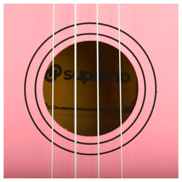 SUPRIMO UK21 PK soprano ukulele 21” pink wooden for children learning to play 3