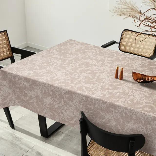 Τραπεζομάντηλο 140x220 Beauty Home Crocus Art 8482 Μπεζ 50% Βαμβάκι-50% Πολυέστερ