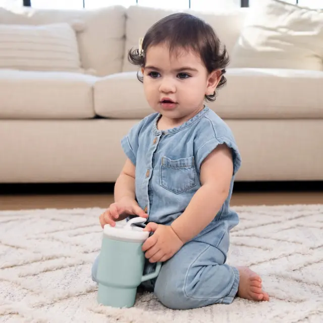 INFANTINO My 1st Tumbler -Mοοdy Blue κύπελο με καλαμάκι σιλικόνης 260 ml 3