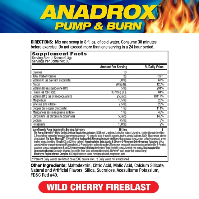 MHP Anadrox 2-in-1 Pre-Workout Wild Cherry, 279 g 2