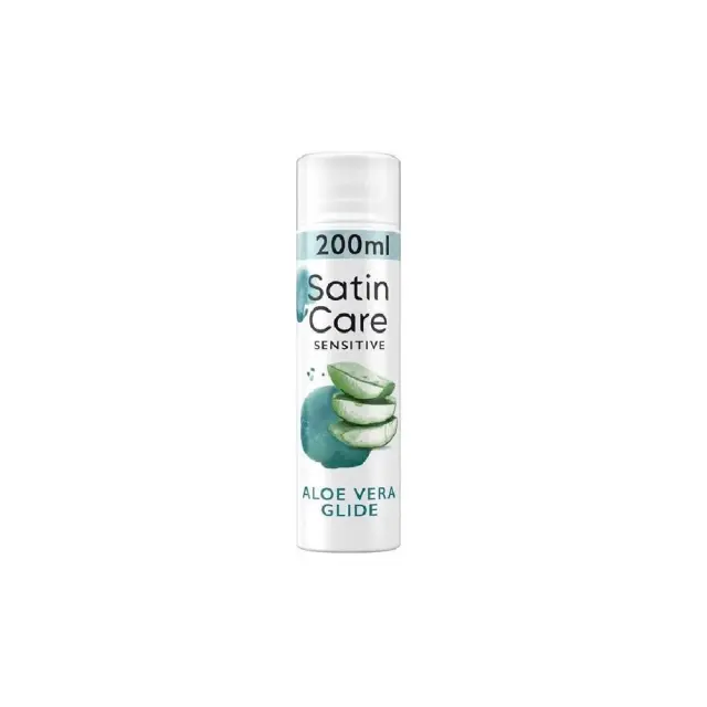 Gillette Satin Care Sensitive Skin Gel, Γέλη Ξυρίσματος με Αλόη για Ευαίσθητες Επιδερμίδες 200ml