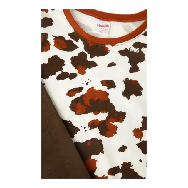 Minerva Παιδική Πυτζάμα Κορίτσι Cow, Χρώμα Ecru-Brown Cow 2