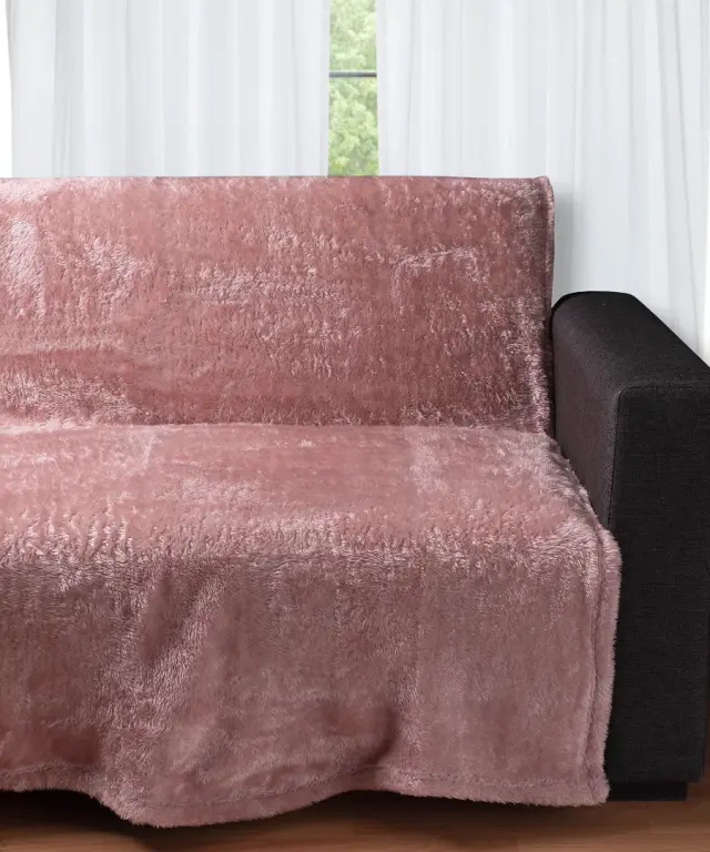 Διακοσμητικό fleece ριχτάρι 031 (150cm x 200cm) pink - -