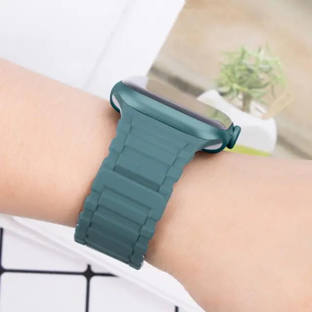Watchband Hoco WA06 Flexible Military Pattern 42/44/45/49mm για Apple Watch 1/2/3/4/5/6/7/8/SE/Ultra Green Shirt Grey Silicon Band 3