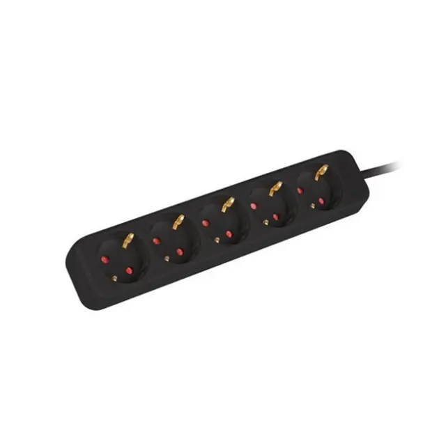 Lanberg Power Strip 1.5m 5x Schuko Black (PS0-05F-0150-BK)