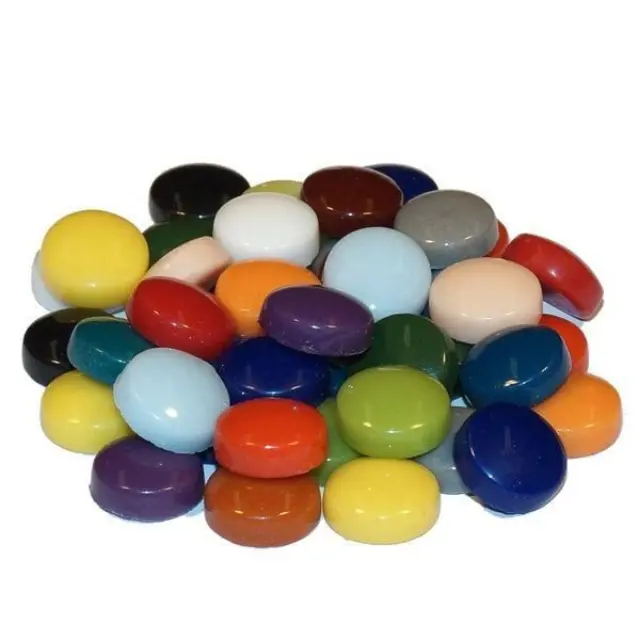 Στρογγυλές Γυάλινες Ψηφίδες Pure Glass PG99 - Ø12mm - Mix - 100gr