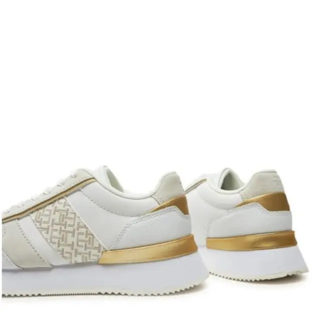 Γυναικεία Δερμάτινα Sneakers Tommy Hilfiger FW0FW08387-0K4 Λευκά Άσπρο - 37 3