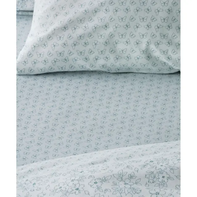 Σετ Σεντόνια Ημίδιπλα 3 Τεμαχίων Kentia Evanthia 2 Mint Green- White 190x270 3