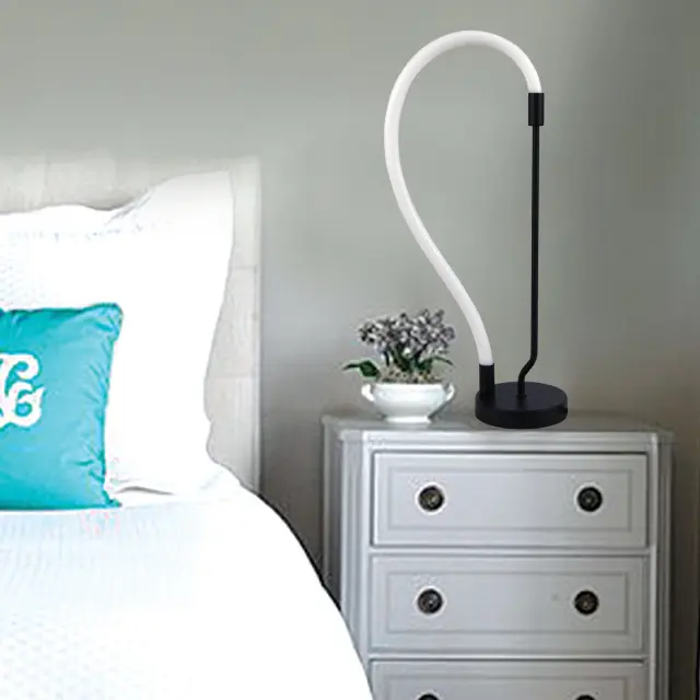 InLight Επιτραπέζιο φωτιστικό LED 18W 3000K από χρώμιο μέταλλο και σωλήνα σιλικόνης D:60cm (3011-CH) 3