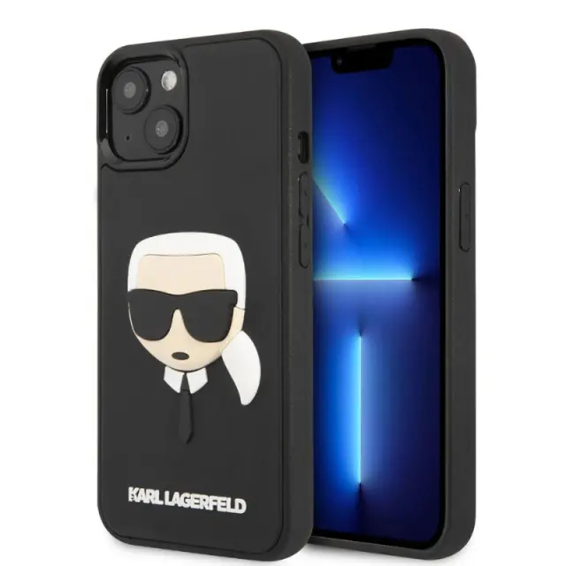 Karl Lagerfeld 3D Rubber Karl`s Head Back Cover Σιλικόνης Μαύρο (iPhone 12 mini)