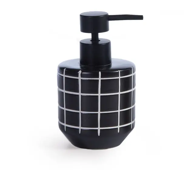 Nef-Nef Homeware Δοχείο Κρεμοσάπουνου Ceramic Model Black