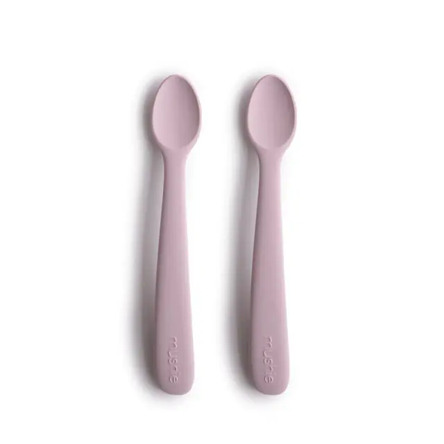 Σετ 2 Μακριά Κουταλάκια Σιλικόνης Soft Lilac - Mushie