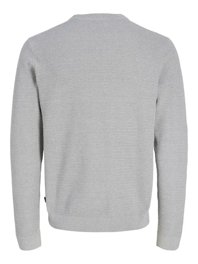JPRBLURILEY KNIT CREW NECK LS SN - Light Grey Melange 2