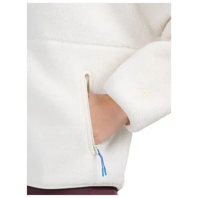 4F Fleece Jacket White 4FWAW26TFLEF463-11S - L 3