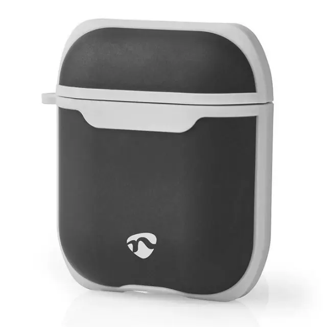 Προστατευτική θήκη για Apple Airpods AirPods 1 και AirPods 2, σε μαύρο/γκρι χρώμα.
