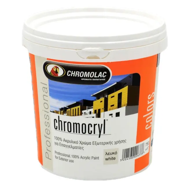 Chromocryl Ακρυλικό Χρώμα Λευκό - 750ml