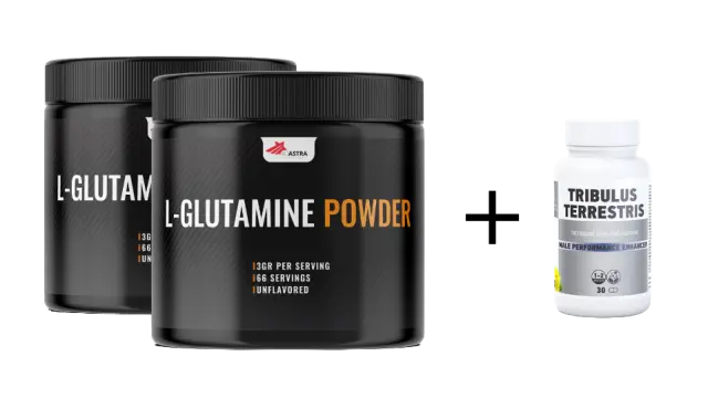 2x L-GLUTAMINE (200γρ+200γρ) + ΔΩΡΕΑΝ Tribulus Terrestris (30 κάψουλες) Natura Therapy