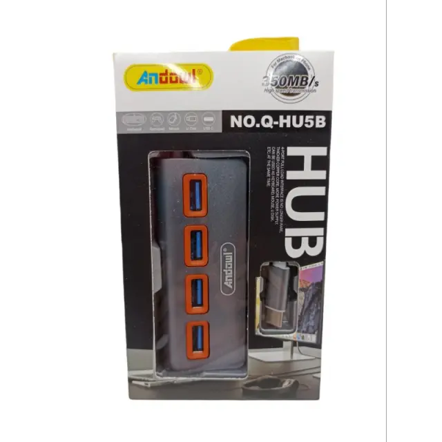 TYPE-C ΣΕ USB HUB 4 ΘΥΡΩΝ ANDOWL Q-HU5B 3