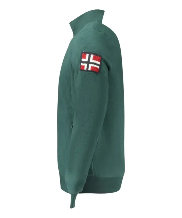 Norway Nautical School - Ανδρική Ζακέτα Φούτερ Fleece 859532-ALPINE Πράσινο 3