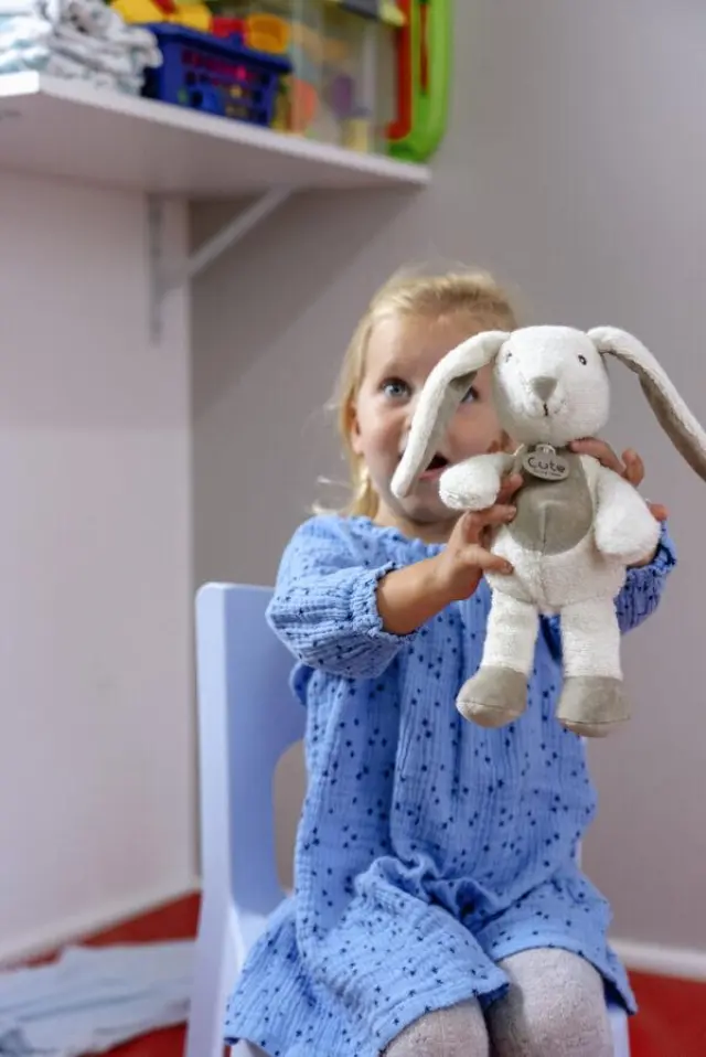 Λούτρινο Εκρού Κουνελάκι Organic Cotton Blend 18cm - CUTE 2