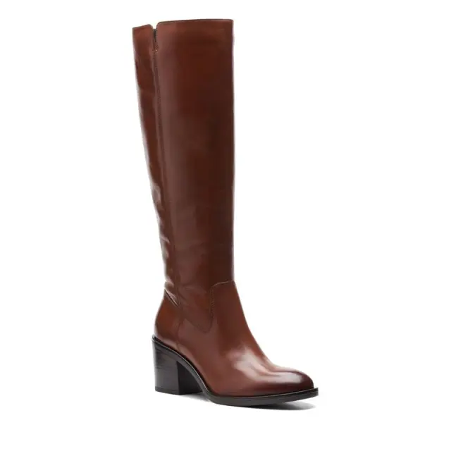 Clarks Valvestino Hi Dark Tan Dark Tan Leather - 42 3
