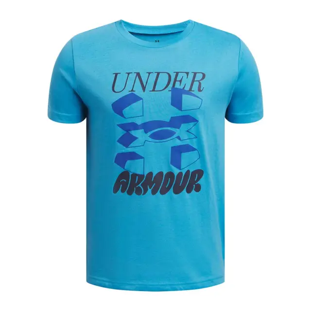 Under Armour Boy's Split Big Logo Shortsleeve T-Shirt Μπλε 1390003-452 (Under Armour)