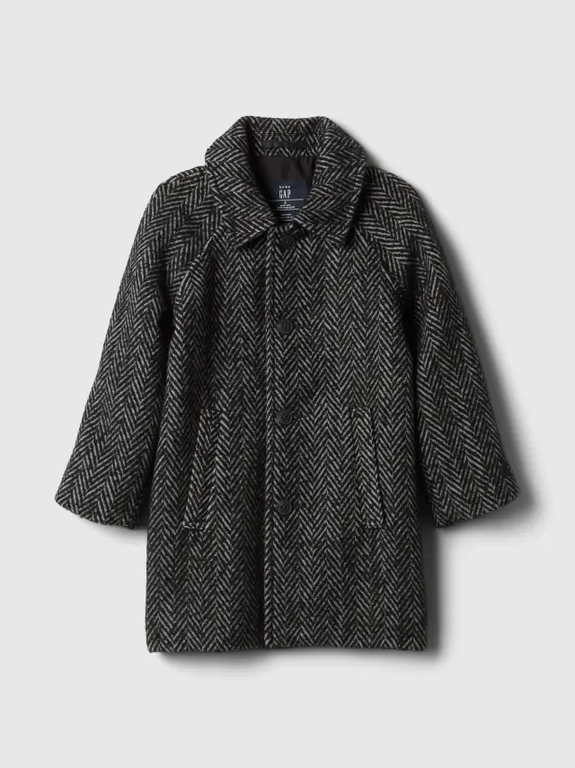 Γκρι babyGap Herringbone Tweed Πανωφόρι herringbone