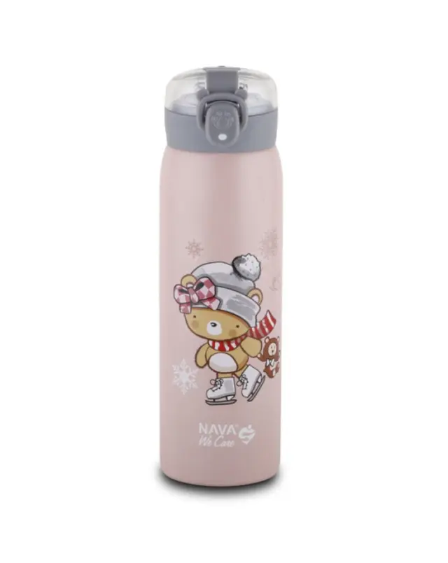 Nava Μπουκάλι Θερμός Ανοξείδωτο Ροζ 500ml