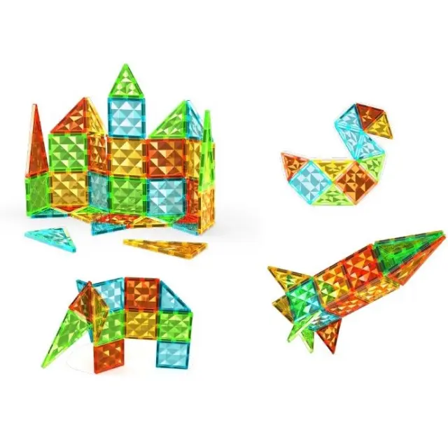 Geomag Magnetic Tiles Gems Μαγνητικά Πλακίδια 32τμχ 3+ Ετών 2