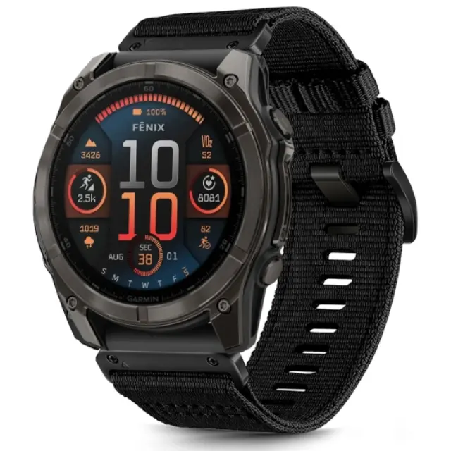 Tech-protect Nylon Classic Garmin Fenix 5X/5X Plus/6X/6X Pro/7X/8/8 Pro/9/9 Pro (51mm) Black 2