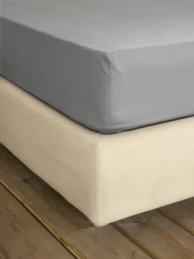 Nima Home Σεντόνι Ημίδιπλο Unicolors - Medium Gray Γκρι 2