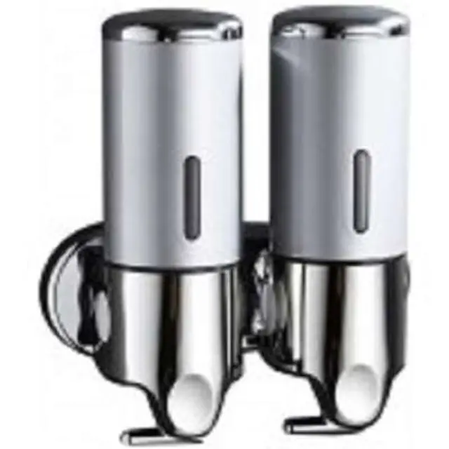 Επιτοίχια σαπουνοθήκη τοίχου διπλή γκρι- Soap dispenser inox 500ml x2 SD-2500