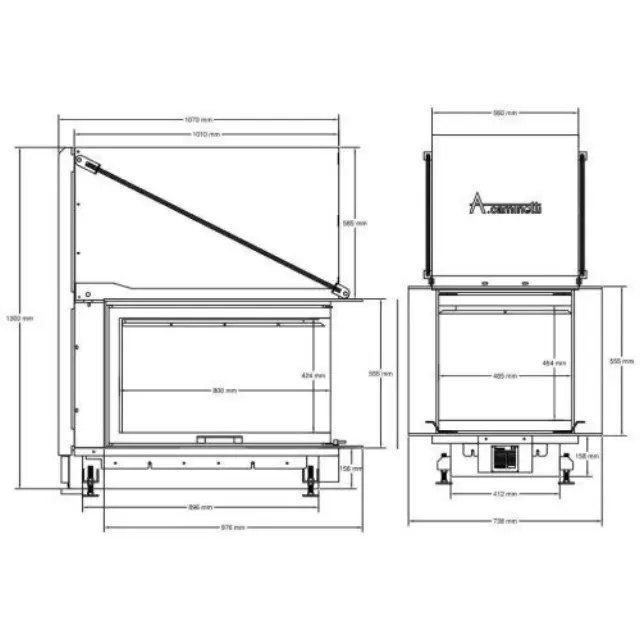 A.caminetti Crystal 3D MAX Ενεργειακό Τζάκι Ξύλου 2