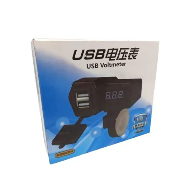 Φορτιστής αυτοκινήτου με βολτόμετρο – USB voltmeter car charger z696076 2