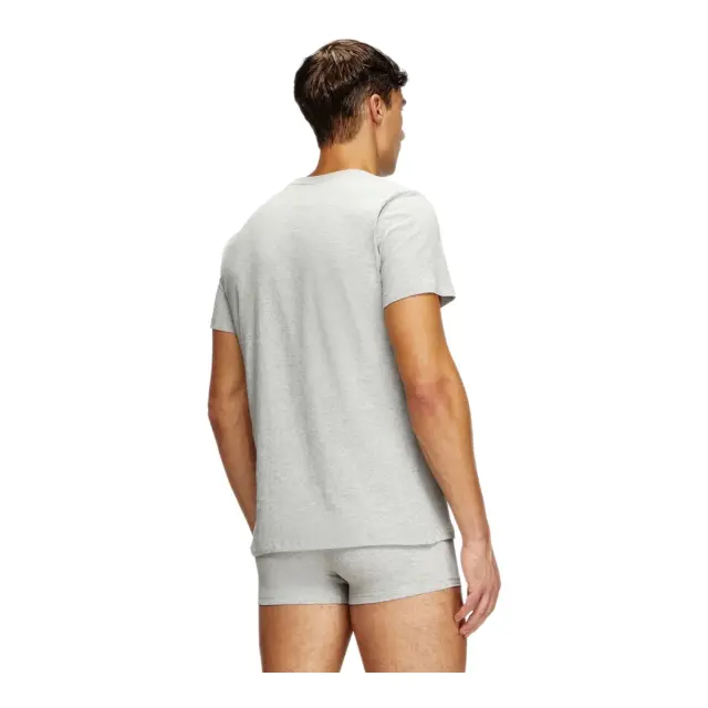 Diesel Ανδρικό Φανελάκι T-Shirt Randal Denim Division Logo - Τριπλό Πακέτο, Χρώμα Λευκό-Γκρι-Μαύρο 3